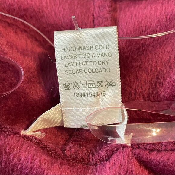 Bozzolo Velour Jogger Sweatpants Maroon Pull-On Track Pants S - Picture 4 of 4